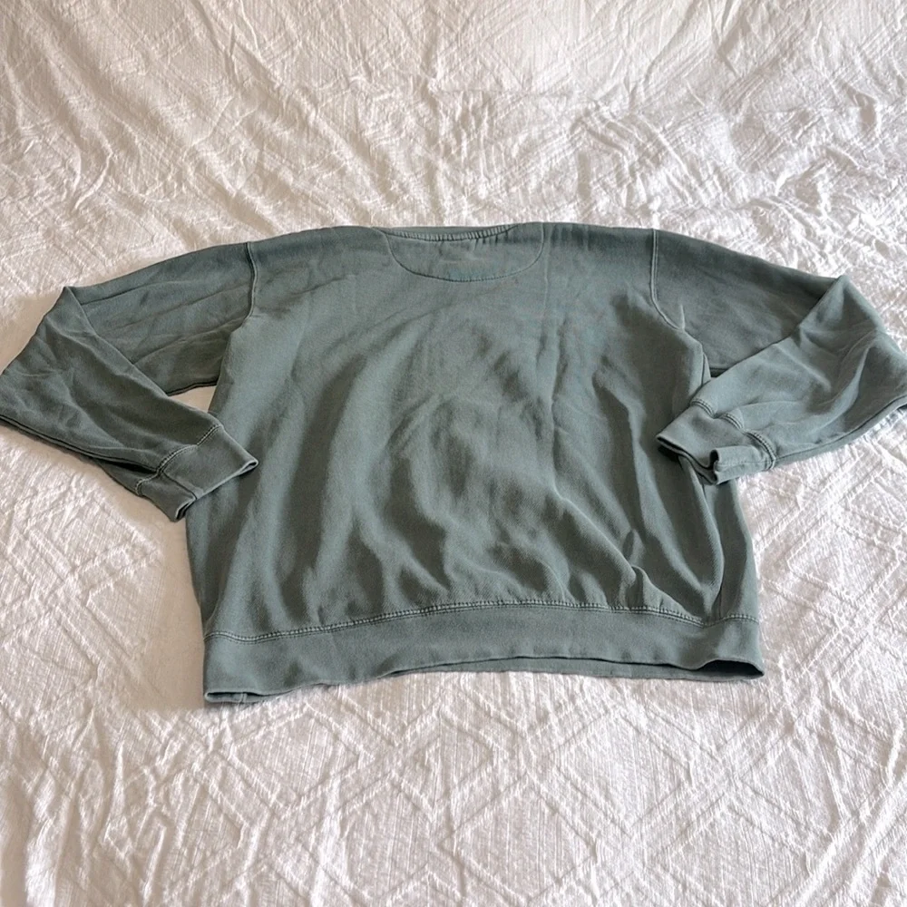 Coastal Culture Canmore Moss Green Crewneck Sweatshirt Size Large - Picture 2 of 7